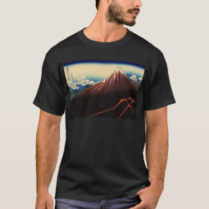 Camiseta 山下白雨, trueno y el monte Fuji, Hokusai, Ukiyo-e del