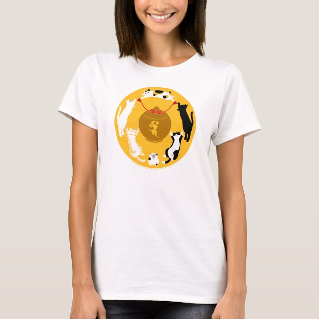CAMISETA 御守六猫 Tシャツ レディース (Anverso)