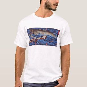 Camiseta 怪物鮫, tiburón del monstruo del 国芳, Kuniyoshi,