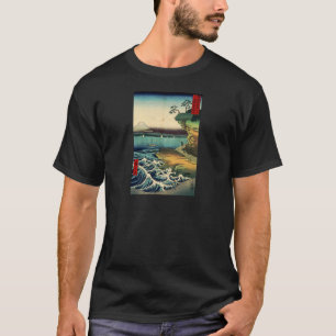 Camiseta 房州保田ノ海岸 de Ukiyo-e el monte Fuji del japonés del