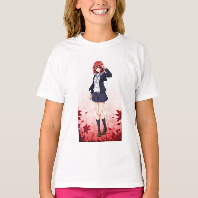 CAMISETA 日本のアニメ風女子キャラクター (Anverso)