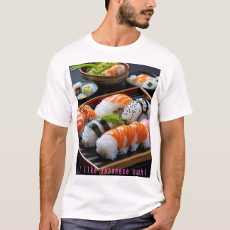 Camiseta 「日本の寿司:至福のひととき(Japanese Sushi: A Moment of Bliss)」