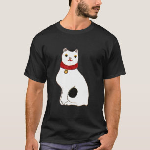 Camiseta 日 本 の 猫 の 形, muñeca del gato japonés