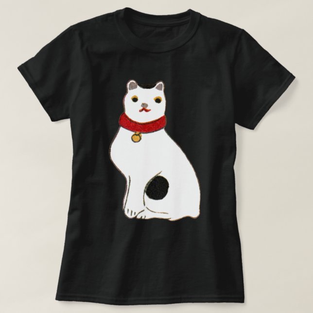 Camiseta 日 本 の 猫 の 形, muñeca del gato japonés (Diseño del anverso)
