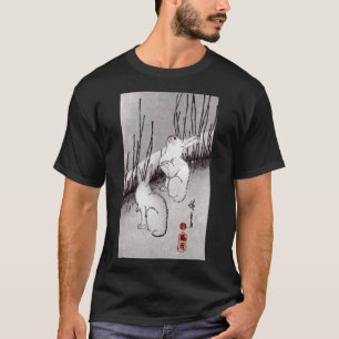 Camiseta 月 に 兎, 広 Luna y Conejos, Hiroshige, Ukiyo-e