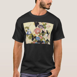 Camiseta 朝 顔, 北 斎 mañana Gloria, Hokusai, Ukiyo-e