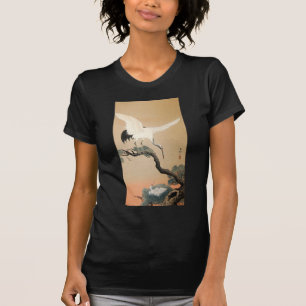 Camiseta 松に鶴, grúa del 古邨 en el árbol de pino, Koson,