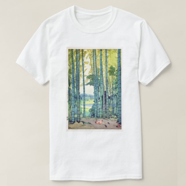Camiseta 林 竹, bosque de bambú, Hiroshi Yoshida, Woodcut (Diseño del anverso)