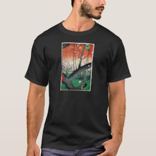 Camiseta 梅の庭園, jardín del 広重 del árbol de ciruelo,