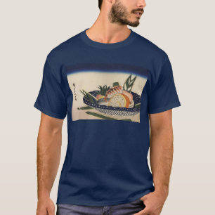 Camiseta 江戸前寿司, cuenco del sushi del 広重, Hiroshige, Ukiyoe