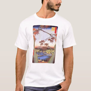 Camiseta 江 戸 の 紅 葉, 広 Maple de Edo, Hiroshige, Ukiyo-e