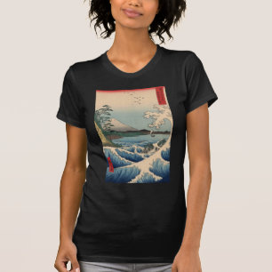 Camiseta 波と富士山, onda y el monte Fuji, Hiroshige del 広重