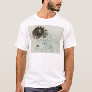 Camiseta 牡 丹, 速 水 舟 Peony, Gyoshū, arte jpanés