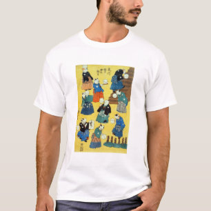 Camiseta 猫の曲芸師, acróbata de los gatos, Kuniyoshi, Ukiyo-e