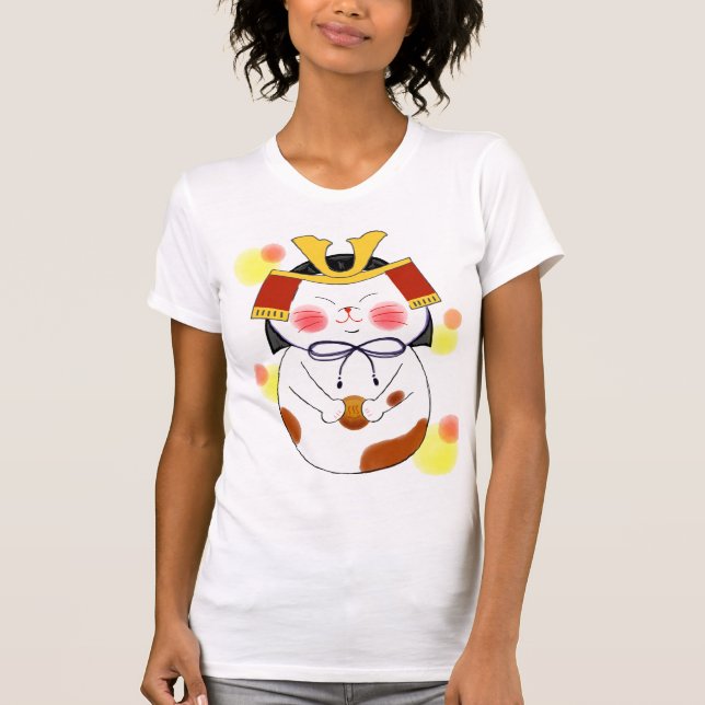 Camiseta 猫将軍　Shogun the cat　Japanese　Traditional　Vintage (Anverso)