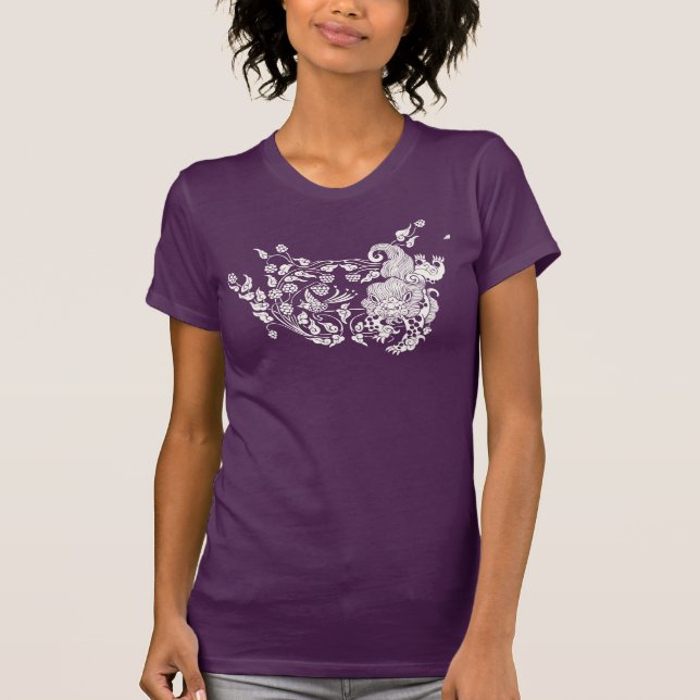Camiseta 獅 de león y uva 子 葡 萄 (Anverso)