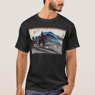 Camiseta 石 薬 師 宿, 広 重 Ishiyakushi-juku, Hiroshige, Ukiyo-e