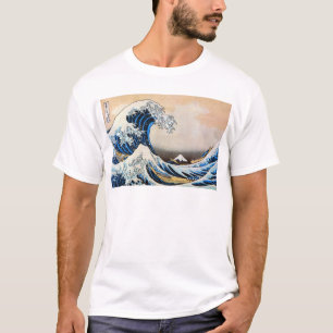 Camiseta 神奈川沖浪裏, gran onda del 北斎, Hokusai