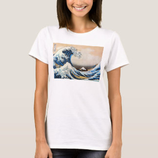 Camiseta 神奈川沖浪裏, gran onda del 北斎, Hokusai