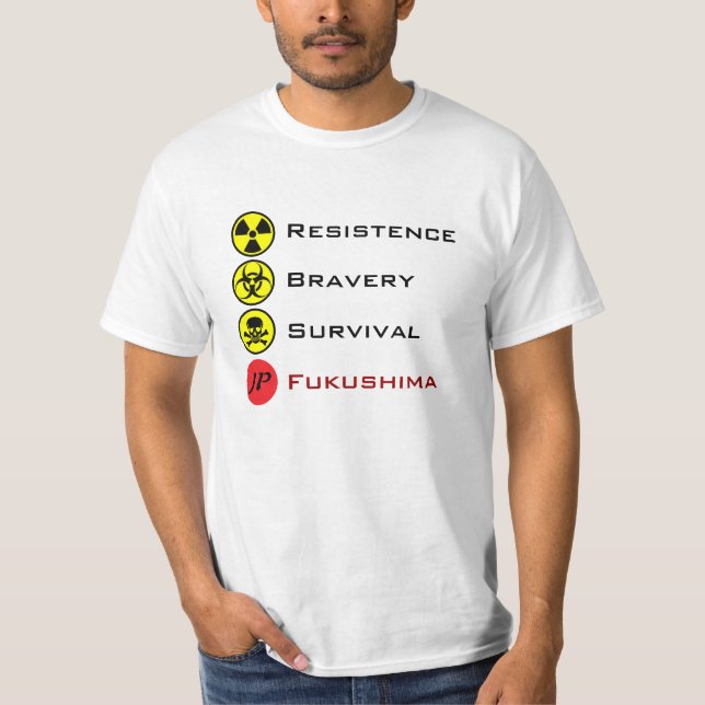 Camiseta 福島 de JP Fukushima del 日本国 de Japón (Anverso)