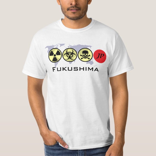 Camiseta 福島 de JP Fukushima del 日本国 de Japón (Anverso)