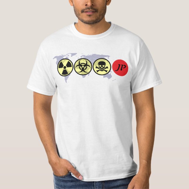 Camiseta 福島 de JP Fukushima del 日本国 de Japón (Anverso)