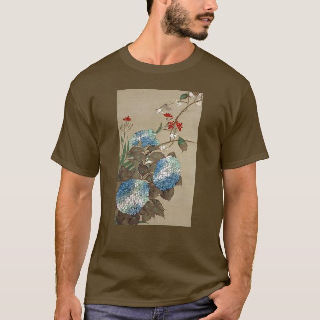 Camiseta 紫 陽 花, 抱 一 Hydrangea, Hōitsu (Anverso)