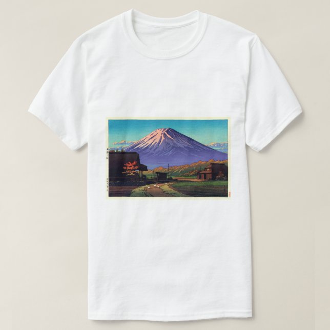 Camiseta 船 津 の 富 士, Monte Fuji de Funatsu, Hasui Kawase (Diseño del anverso)