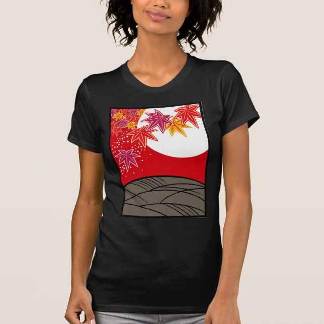 CAMISETA 花札　坊主　八月　紅葉 (Anverso)