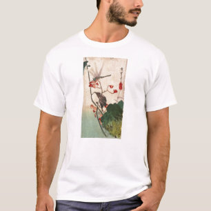 Camiseta 花 に・ボ, 広 Dragonfly, Hiroshige, Ukiyo-e