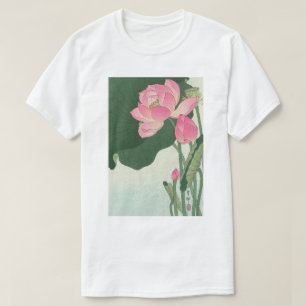 Camiseta 花 の 蓮, 小 原 邨 flor Lotus, Ohara Koson, Ukiyo-e