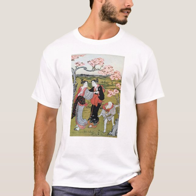 Camiseta 花 見(一), 清 visualización de las flores (1), Kiyonag (Anverso)