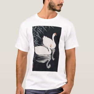 Camiseta 葦 に ガ ウ ョ, 古 Goose Blanco, Koson, Ukiyo-e