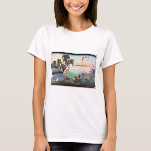 Camiseta 藤 川 宿, 広 Fujikawa-juku, Hiroshige, Ukiyo-e