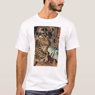 Camiseta 虎 龍, 国 芳 Tigre y Dragón, Kuniyoshi, Ukiyo-e