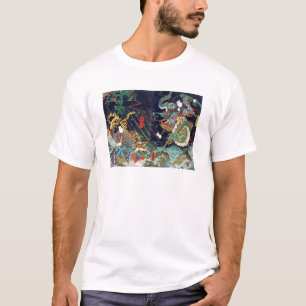 Camiseta 虎 龍, 豊 国 Dragón y Tigre, Toyokuni, Ukiyo-e