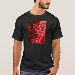 Camiseta 赤鬼 de la máscara de Oni del samurai