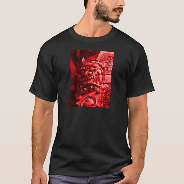 Camiseta 赤鬼 de la máscara de Oni del samurai (Anverso)