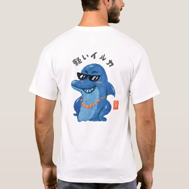 CAMISETA 軽いイルカ（カルイイルカ） (Reverso)