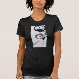 Camiseta 雄鶏図, gallo del 若冲 (detalle), Jakuchu