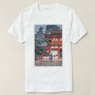 Camiseta 雨の春日大社, capilla de Kasuga del 川瀬巴水 en Nara, Hasui