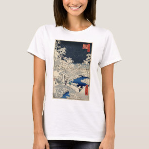 Camiseta 雪 の 太 鼓 橋, 広 puente de tambor nevado, Hiroshige, U