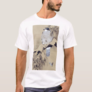 Camiseta 雪 中 鷹 図, 柴 是 snik en la nieve, Shibata Zeshin