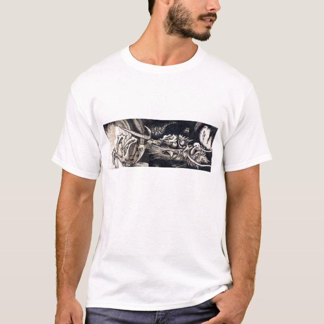 Camiseta 雲 龍 図, 曾 我 白 Dragon con Cloud, Sumi-e (Anverso)