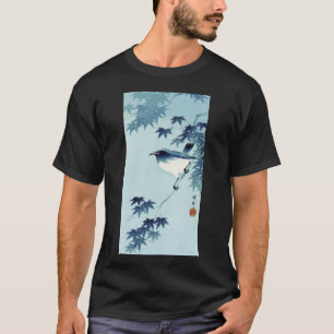 Camiseta 青 い 鳥, 古 邨 Pájaro en azul, Koson, Ukiyo-e