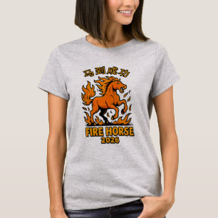 Camiseta 马到成功 – Estilo Cómic Caballo de Fuego Año Nuevo Lun