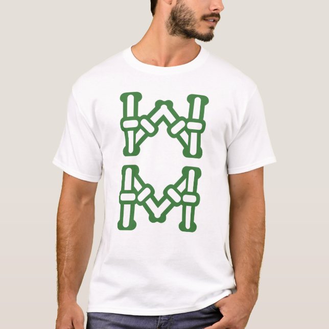CAMISETA 麻雀牌 8索 / EIGHT OF BAMBOOS -MAHJONG TILE- (Anverso)