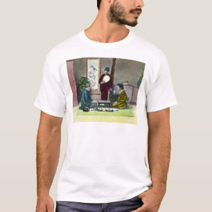 Camiseta 麻雀 tradicional de Mahjong del japonés del vin