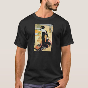 Camiseta 黒い着物の女, mujer del 豊国 del kimono negro, Toyokuni