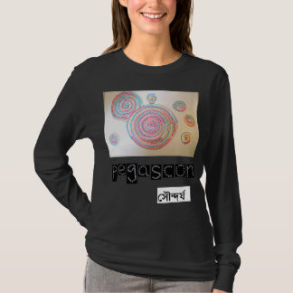 CAMISETA 黒地に「縁結曼荼羅」 Tシャツ